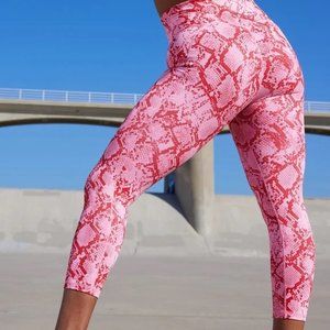 Fabletics Define High-Waisted Capri Size: XL Color: Persimmon Python